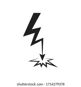 Lightning bolt icon design isolated on white background