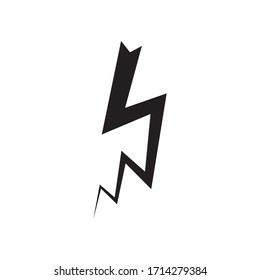 Lightning bolt icon design isolated on white background