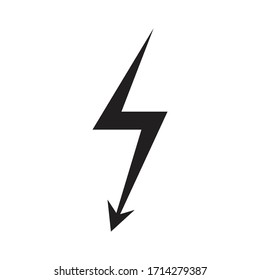 Diseño de icono de rayo aislado en fondo blanco