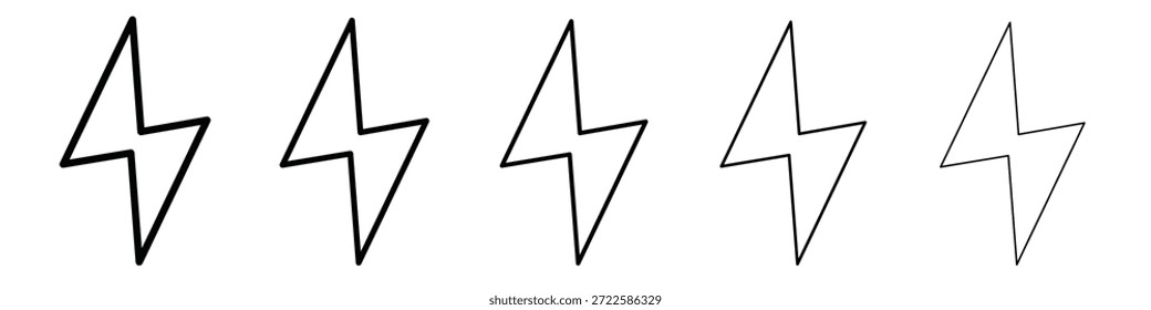 Diseño del icono del perno del relámpago, logotipo, App, UI. Ilustración vectorial, EPS