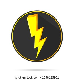 Lightning bolt, icon design template, vector illustration