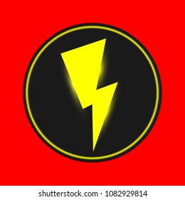 Lightning bolt, icon design template, vector illustration