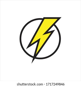 Lightning bolt   icon design. vector illustration