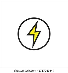 Lightning bolt   icon design. vector illustration