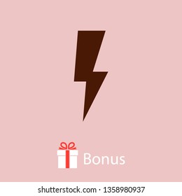 Lightning bolt icon. Lightning, electric power vector logo. Lightning bolt illustration isolated vector. Lightning bolt flat icon. Flash thunderbolt. Lightnings bolts icon EPS 10. 