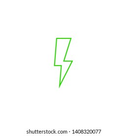 Lightning bolt icon. Lightning, electric power vector logo. Lightning bolt illustration isolated vector. 