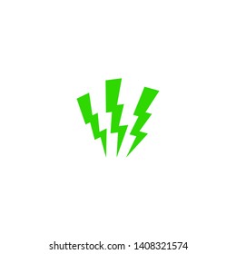 Lightning bolt icon. Lightning, electric power vector logo. Lightning bolt illustration isolated vector.