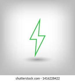Icono de rayo. Logotipo de los vectores de energía eléctrica. Vector aislado de ilustración del tornillo relámpago. Icono plano del tornillo relámpago. Tornillo relámpago. Tornillos relámpagos icono EPS 10. 