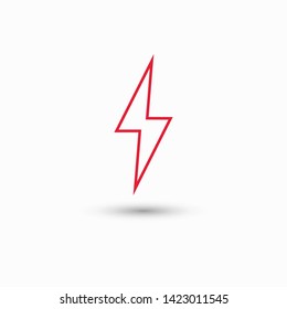 Lightning bolt icon. Lightning, electric power vector logo. Lightning bolt illustration isolated vector. Lightning bolt flat icon. Flash thunderbolt. Lightnings bolts icon EPS 10. 
