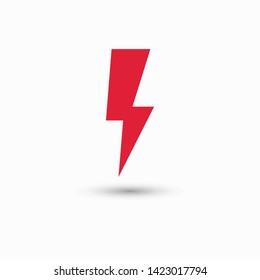 Lightning bolt icon. Lightning, electric power vector logo. Lightning bolt illustration isolated vector. Lightning bolt flat icon. Flash thunderbolt. Lightnings bolts icon EPS 10. 