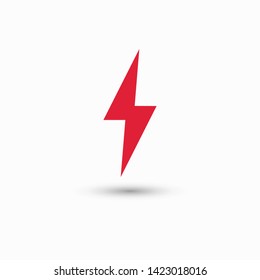 Lightning bolt icon. Lightning, electric power vector logo. Lightning bolt illustration isolated vector. Lightning bolt flat icon. Flash thunderbolt. Lightnings bolts icon EPS 10. 