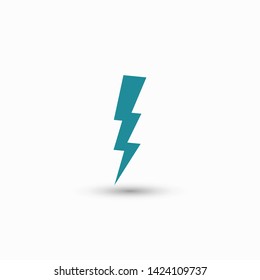 Lightning bolt icon. Lightning, electric power vector logo. Lightning bolt illustration isolated vector. Lightning bolt flat icon. Flash thunderbolt. Lightnings bolts icon EPS 10. 