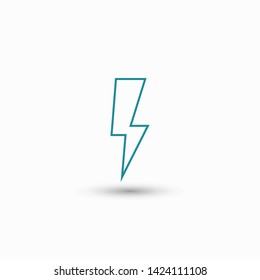 Lightning bolt icon. Lightning, electric power vector logo. Lightning bolt illustration isolated vector. Lightning bolt flat icon. Flash thunderbolt. Lightnings bolts icon EPS 10. 