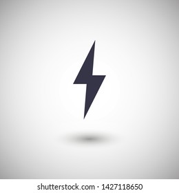 Lightning bolt icon. Lightning, electric power vector logo. Lightning bolt illustration isolated vector. Lightning bolt flat icon. Flash thunderbolt. Lightnings bolts icon EPS 10.
