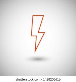 Lightning bolt icon. Lightning, electric power vector logo. Lightning bolt illustration isolated vector. Lightning bolt flat icon. Flash thunderbolt. Lightnings bolts icon EPS 10.
