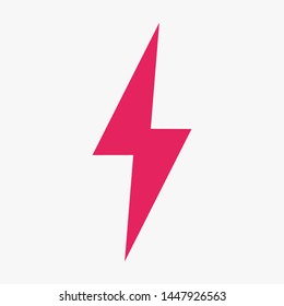 Lightning bolt icon. Lightning, electric power vector logo. Lightning bolt illustration isolated vector. Lightning bolt flat icon. Flash thunderbolt. Lightnings bolts icon EPS 10.