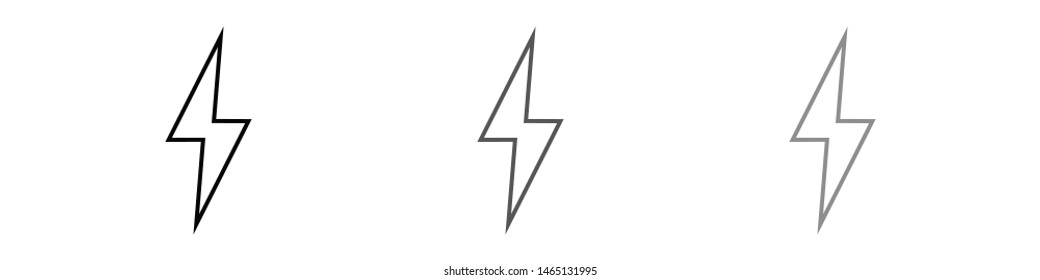 Lightning bolt icon. Lightning, electric power vector logo. Lightning bolt illustration isolated vector. Lightning bolt flat icon. Flash thunderbolt. Lightnings bolts icon EPS 10.