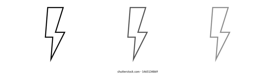 Lightning bolt icon. Lightning, electric power vector logo. Lightning bolt illustration isolated vector. Lightning bolt flat icon. Flash thunderbolt. Lightnings bolts icon EPS 10.