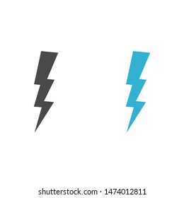 Lightning bolt icon. Lightning, electric power vector logo. Lightning bolt illustration isolated vector. Lightning bolt flat icon. Flash thunderbolt. Lightnings bolts icon EPS 10.