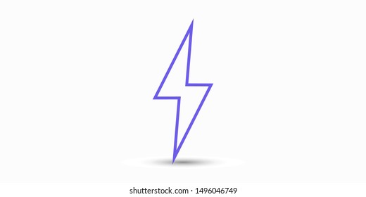 Lightning bolt icon. Lightning, electric power vector logo. Lightning bolt illustration isolated vector. Lightning bolt flat icon. Flash thunderbolt. Lightnings bolts icon EPS 10.