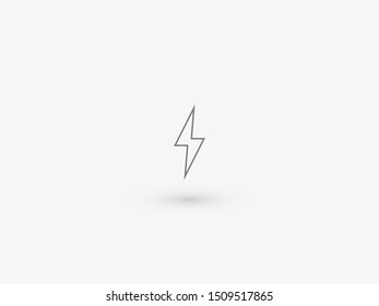 Lightning bolt icon. Lightning, electric power vector logo. Lightning bolt illustration isolated vector. Lightning bolt flat icon. Flash thunderbolt. Lightnings bolts icon EPS 10.