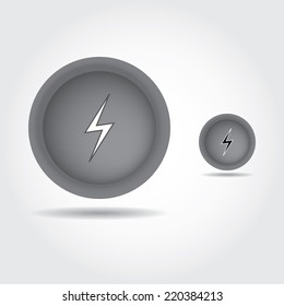 Lightning Bolt icon , Electricity button