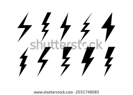 lightning bolt icon. energy power thnder flash electric volt sign vector illustration isolated on white background. thunderstorm logo 