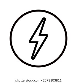 Lightning bolt icon. Flash electric symbol. Lightning icon logo illustration vector design.