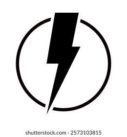 Lightning bolt icon. Flash electric symbol. Lightning icon logo illustration vector design.