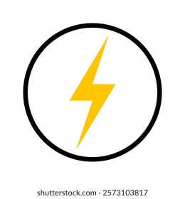Lightning bolt icon. Flash electric symbol. Lightning icon logo illustration vector design.