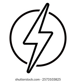 Lightning bolt icon. Flash electric symbol. Lightning icon logo illustration vector design.