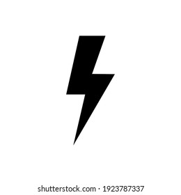 lightning bolt icon of glyph style design vector template