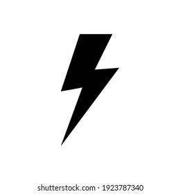 lightning bolt icon of glyph style design vector template