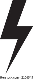 lightning bolt icon of glyph style design vector template.eps