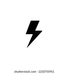 lightning bolt icon of glyph style design vector