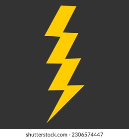 lightning bolt icon of glyph style design vector template