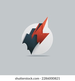 Lightning bolt icon. Graphic design element. Creative logotype concept icon element.