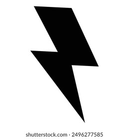 Icono del relámpago en escala gris aislado en el fondo blanco.
