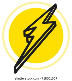 Lightning Bolt Icon - Illustration