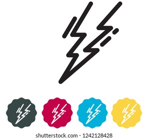 Lightning Bolt Icon - Illustration as EPS 10 File