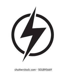 Lightning bolt icon illustration idesign