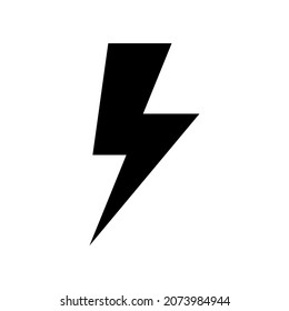 Icono de perno relámpago aislado en fondo blanco. Vector de iconos de estilo de glifo.