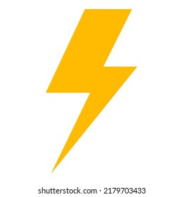 Lightning bolt icon isolated on white background