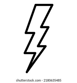 Lightning bolt icon isolated on white background