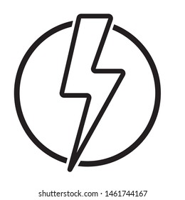 Lightning bolt icon. Modern line icon design. Modern icons for mobile or web interface.