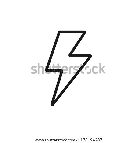 Lightning bolt icon. Modern line icon design. Modern icons for mobile or web interface.