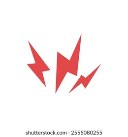 Lightning bolt icon on background for graphic and web design. Simple sign internet concept symbol for website button or mobile app