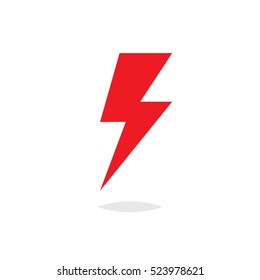 Lightning Bolt Icon Red