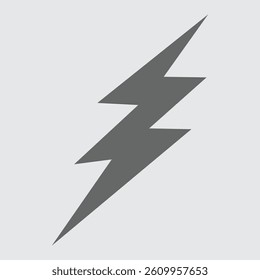 Lightning bolt icon, representing energy, power, and dramatic weather conditions.