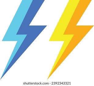 lightning bolt icon set. Electric vector icons, Bolt lightning flash icons. Flash icons collection. Bolt logo. Electric symbols. Electric lightning bolt symbols. Flash light sign
